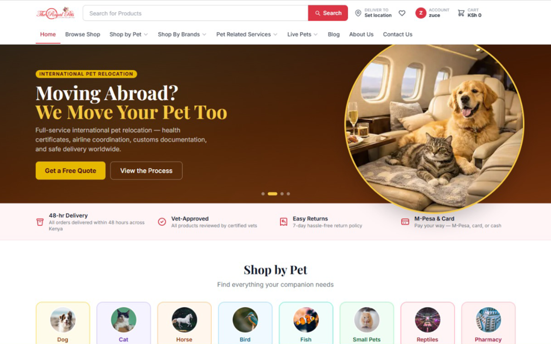 Building The Royal Pets: A Custom Full-Stack Web Platform and App for a Growing Pet Care Brand